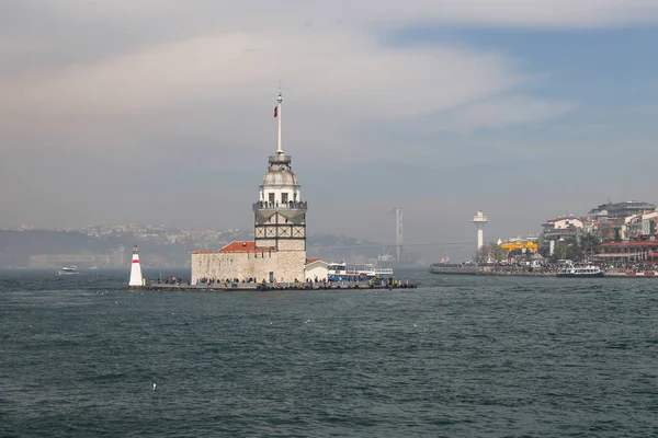Lányok torony, Isztambul, Törökország — Stock Fotó