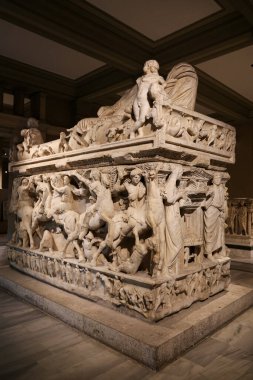 İstanbul Arkeoloji Müzeleri 'ndeki Sidamara Sarcophagus, İstanbul Şehri, Türkiye