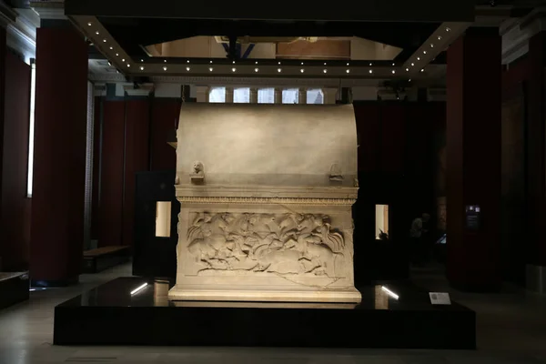 Sarcophage Lycien Sidon Dans Les Musées Archéologiques Istanbul Ville Istanbul — Photo