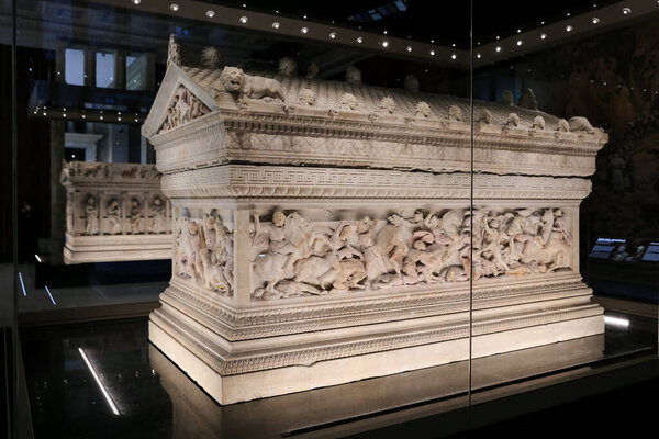 Alexander Sarcophagus in Istanbul Archaeological Museums, Istanbul City, Turkey