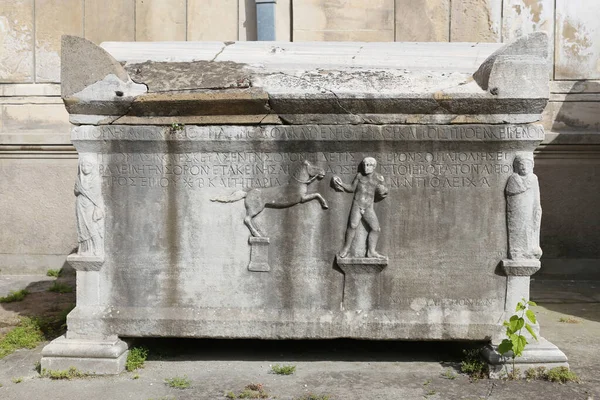 Sarcófago Nos Museus Arqueológicos Istambul Istambul Turquia — Fotografia de Stock