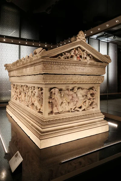 Alexandre Sarcophage Dans Les Musées Archéologiques Istanbul Ville Istanbul Turquie — Photo