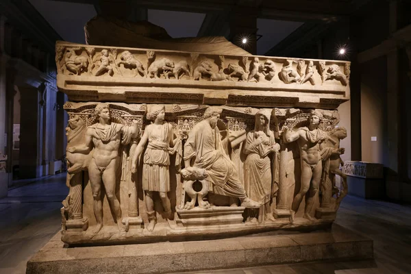 Sidamara Sarcophagus Istanbul Archaeological Museums Istanbul City Turkey — Stock Photo, Image