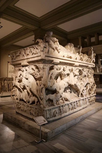 Sidamara Sarcophagus Istanbul Archaeological Museums Istanbul City Turkey — Stock Photo, Image