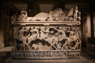 İstanbul Arkeoloji Müzeleri 'ndeki Sidamara Sarcophagus, İstanbul Şehri, Türkiye