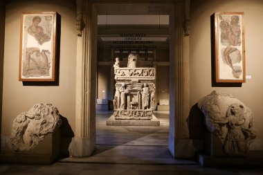 İstanbul Arkeoloji Müzeleri 'ndeki Sidamara Sarcophagus, İstanbul Şehri, Türkiye