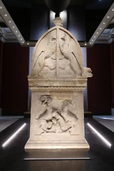 Sarcophage Lycien Sidon Dans Les Musées Archéologiques Istanbul Ville Istanbul — Photo