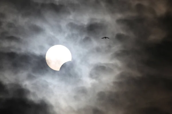 Partial Solar Eclipse in Istanbul City, Turkey