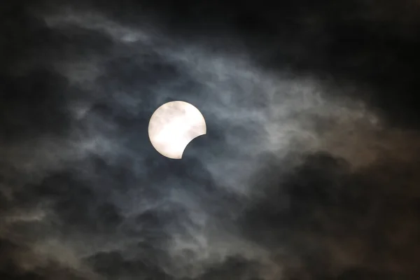 Partial Solar Eclipse in Istanbul City, Turkey