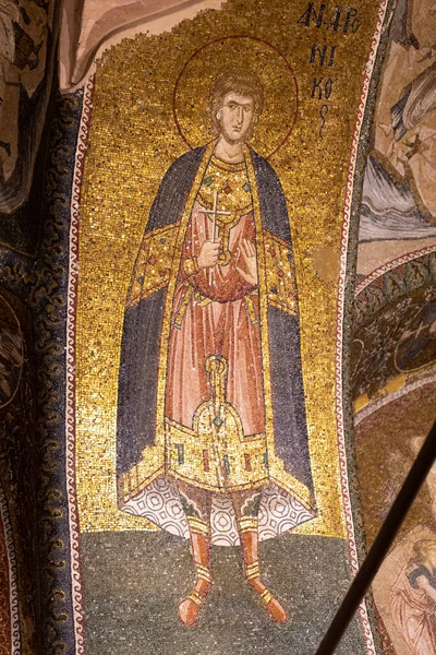 Mosaico Iglesia Chora Ciudad Estambul Turquía — Foto de Stock