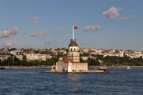 Девичья Башня Проливе Босфор Стамбул Турция — стоковое фото