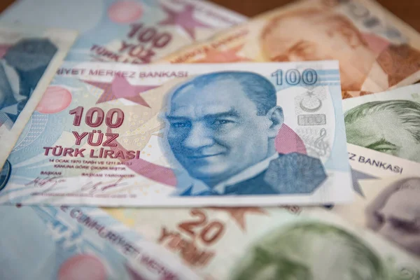 Банкноты Лира Турецкой Валюте — стоковое фото