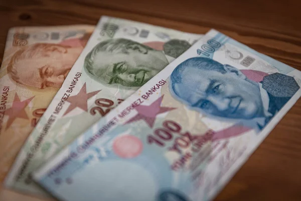 Банкноты Лира Турецкой Валюте — стоковое фото