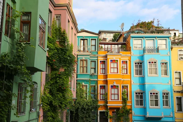 Gamla Hus Fener District Istanbul City Turkiet — Stockfoto