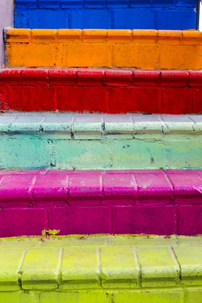 Stanbul Fener Ilçesindeki Renkli Merdivenler — Stok fotoğraf