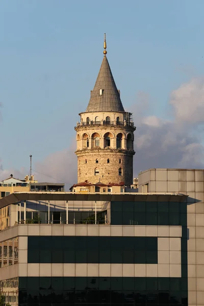 Wieża Galata Dzielnicy Beyoglu Stambuł Turcja — Zdjęcie stockowe