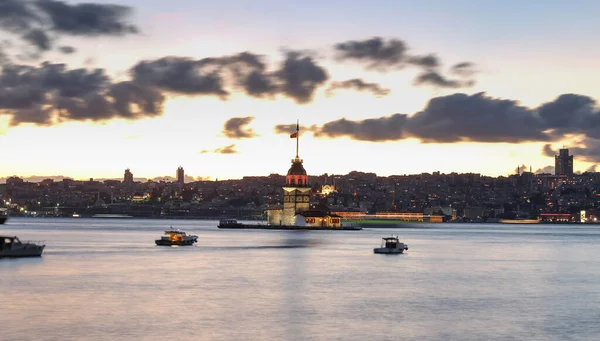 Panenská Věž Bosphorském Průlivu Istanbul City Turecko — Stock fotografie