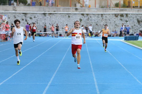 Istanbul Turquía Agosto 2020 Atletas Corriendo Durante Las Competiciones Del —  Fotos de Stock