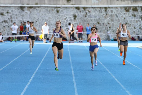 Istanbul Turquia Agosto 2020 Atletas Que Correm Durante Competições Limiar — Fotografia de Stock