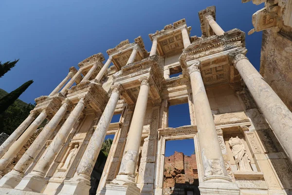 Biblioteca Celsus Ephesus Ancient City Selcuk Town Izmir City Turquía — Foto de Stock