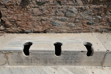 Public Toilets of Ephesus Ancient City, Izmir City, Turkey clipart