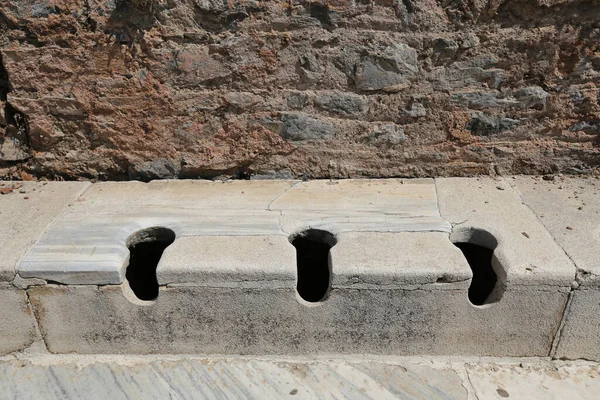 Public Toilets Ephesus Ancient City Izmir City Turkey — Stock Photo, Image