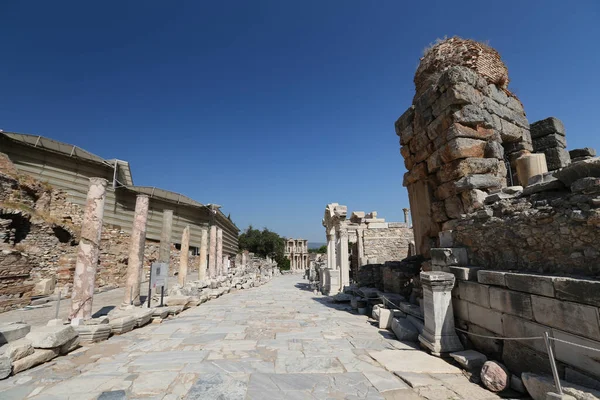 Αρχαία Πόλη Της Εφέσου Στη Σελκούκ Σμύρνη Τουρκία — Φωτογραφία Αρχείου