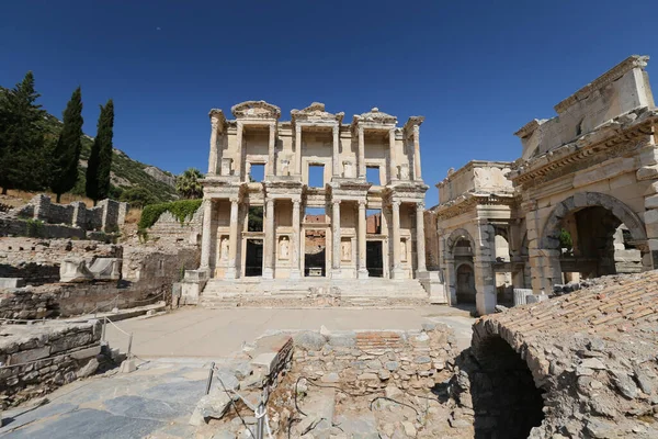 Biblioteca Celsus Ephesus Ancient City Selcuk Town Izmir City Turquía — Foto de Stock