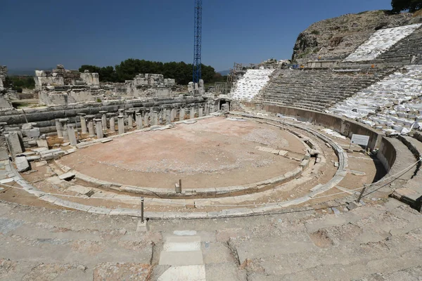 Μέγα Θέατρο Εφέσου Αρχαία Πόλη Σμύρνη Πόλη Τουρκία — Φωτογραφία Αρχείου