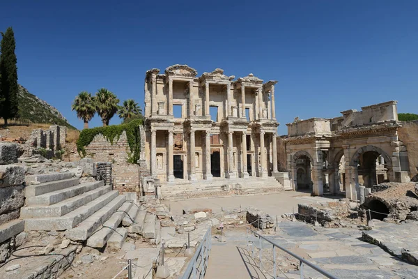 Biblioteka Celsusa Efezie Starożytne Miasto Miasto Selcuk Miasto Izmir Turcja — Zdjęcie stockowe