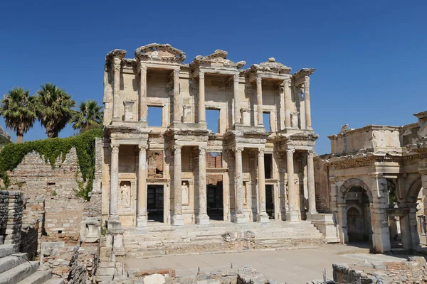 Bibliothèque Celsus Ephèse Ancienne Ville Selcuk Ville Izmir Ville Turquie — Photo