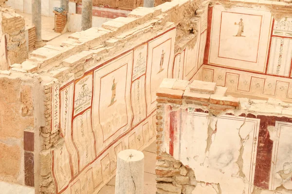 Wandtekeningen Terras Huizen Efeze Oude Stad Izmir Stad Turkije — Stockfoto