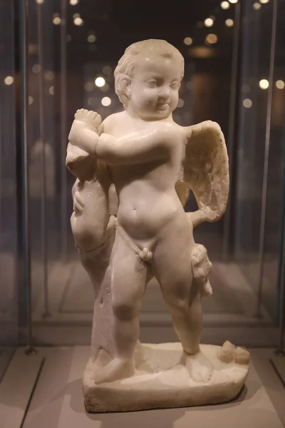 Statue Eros Avec Lapin Dans Musée Ephèse Ville Selcuk Ville — Photo