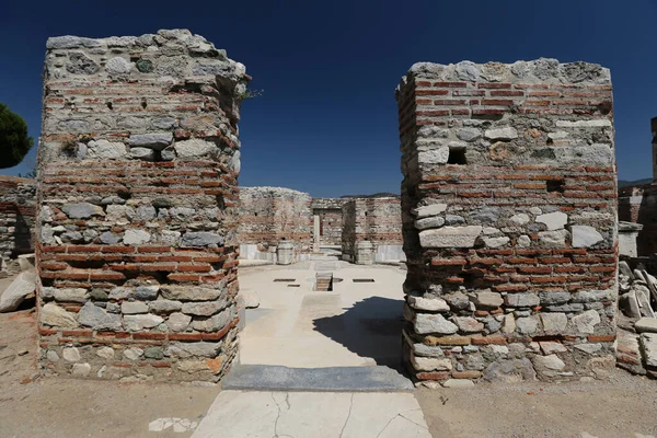 Batistério Basílica São João Selcuk Town Izmir City Turquia — Fotografia de Stock