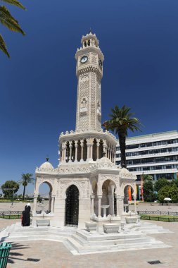 Izmir Clock Tower in Konak Square, Izmir City, Turkey clipart