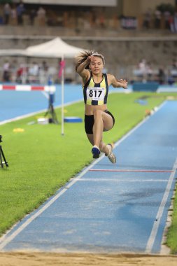 İSTANBUL, TURKEY - Eylül 04, 2020: Türkiye Atletizm Şampiyonası sırasında tanımlanamayan atletler