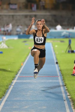 İSTANBUL, TURKEY - Eylül 04, 2020: Türkiye Atletizm Şampiyonası sırasında tanımlanamayan atletler