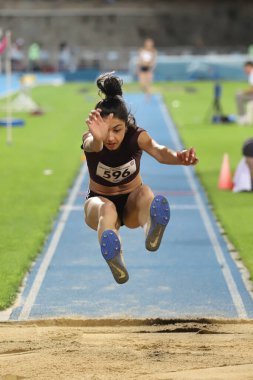 İSTANBUL, TURKEY - Eylül 04, 2020: Türkiye Atletizm Şampiyonası sırasında tanımlanamayan atletler