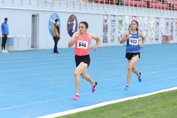 Istanbul Turquia Setembro 2020 Atletas Que Disputam Campeonato Turco Atletismo — Fotografia de Stock