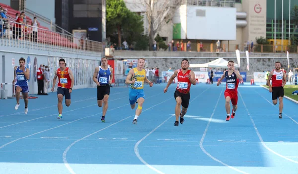 Istanbul Turquía Septiembre 2020 Atletas Corriendo 100 Metros Durante Campeonato — Foto de Stock