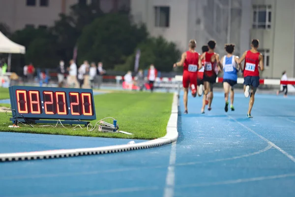 Istanbul Türkei September 2020 Leichtathleten Laufen 3000 Meter Hindernis Bei — Stockfoto