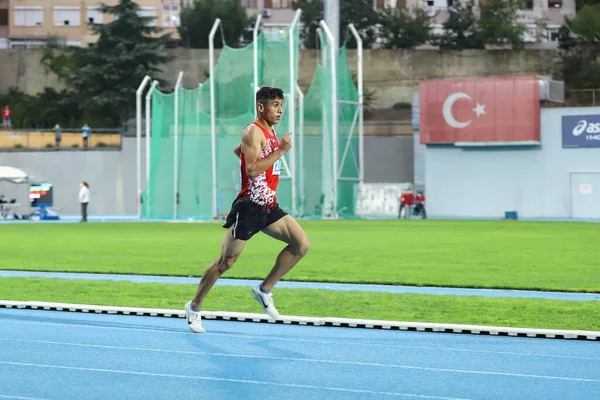 伊斯坦布尔 土耳其 2020年9月13日 在巴尔干U20田径锦标赛期间跑步的运动员 — 图库照片