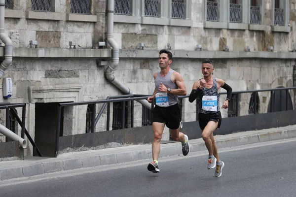 Istanbul Turquia Setembro 2020 Atletas Correndo Meia Maratona Istambul Cidade — Fotografia de Stock