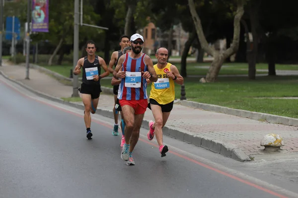 Istanbul Turkey September 2020 Athletes Running Istanbul Half Marathon Old — Stock Photo, Image