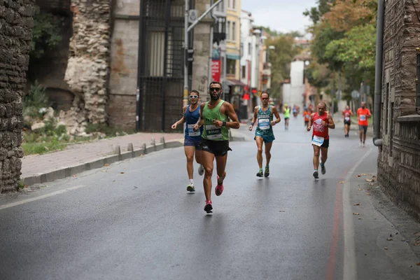 Istanbul Turkey September 2020 Idrottare Som Springer Istanbul Half Marathon — Stockfoto