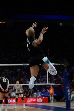 ISTANBUL, TURKIYE - 21 Haziran 2025: Melissa Vargas, Sinan Erdem Kubbesi 'nde Güney Kore - Türkiye VNL karşılaşmasında görev yapıyor