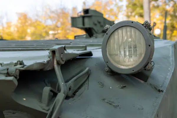 Przednie Światło Radzieckiego Pojazdu Bojowego Piechoty Rosyjskiej — Zdjęcie stockowe