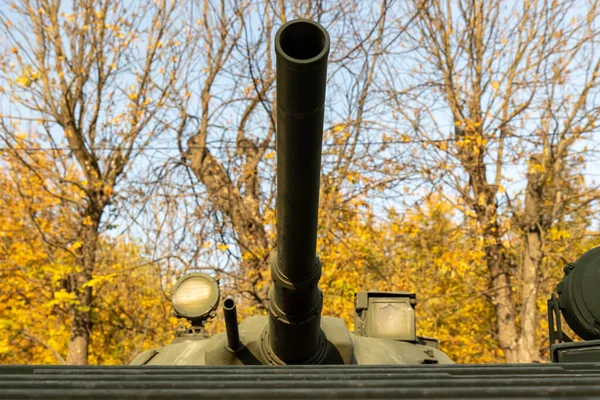 Cañón Del Tanque Batalla Del Ejército Ruso Soviético — Foto de Stock