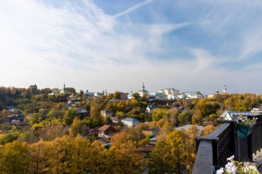 Antik Rus Vladimir şehrinin güzel sonbahar manzarası