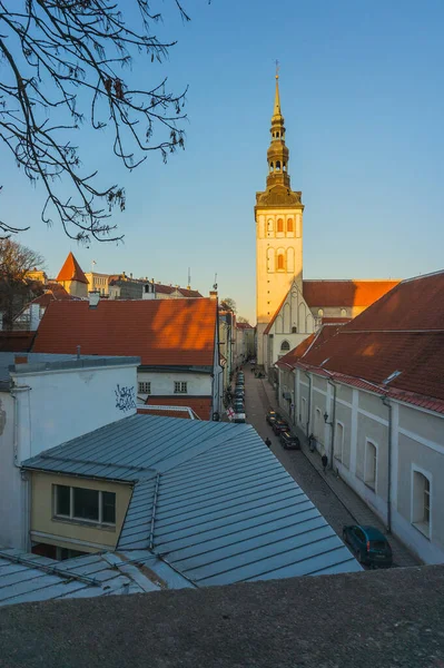 Tallinn Estonia View Tower Church Nicholas Street Old Town — Stock Photo, Image